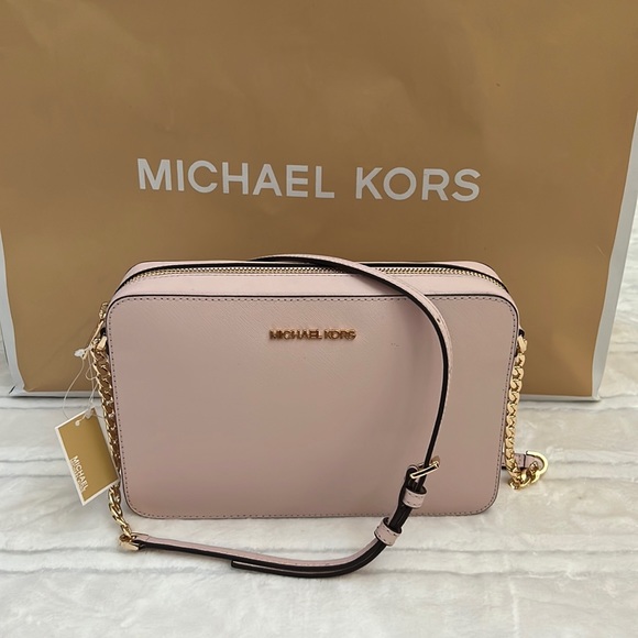Michael Kors Handbags - Michael Kors Large Saffiano Leather Powder Blush Crossbody-Messenger Bag